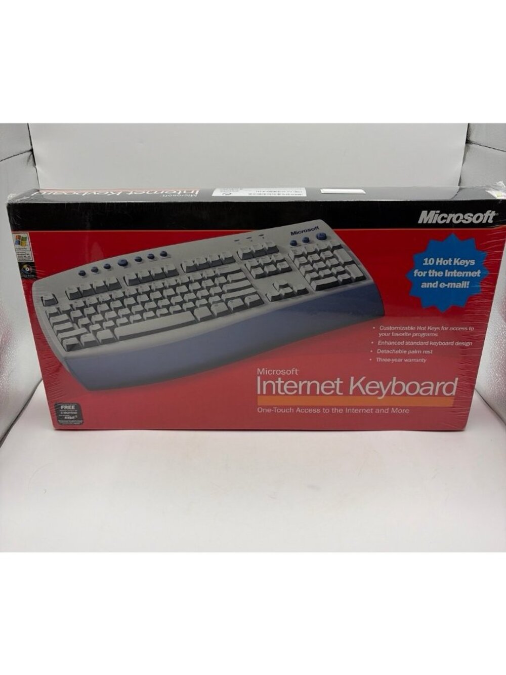 Microsoft C1900001 Wired Internet Keyboard 10 Hot Keys Brand New Sealed